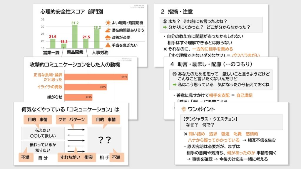 コミュニケーション研修「ハラスメント予防・撲滅」イメージ